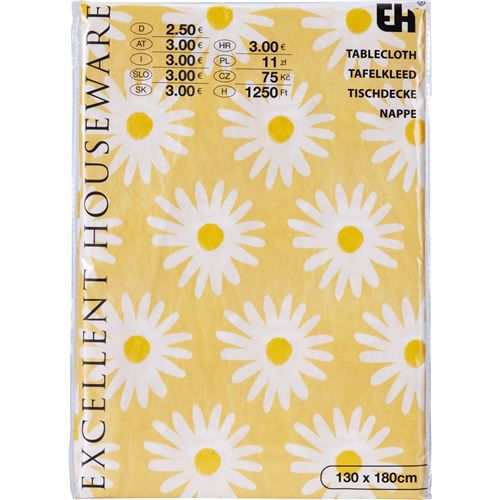 Bord dug m/store hvide blomster