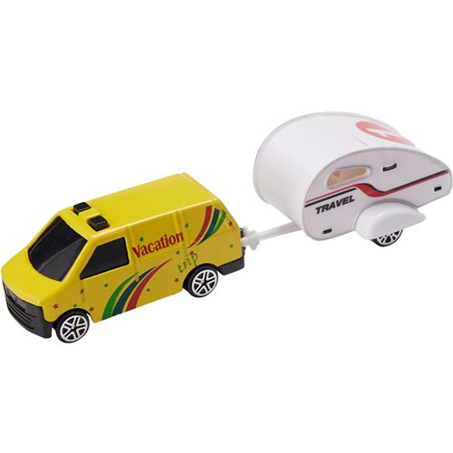 Legetøjs bil m/campingvogn