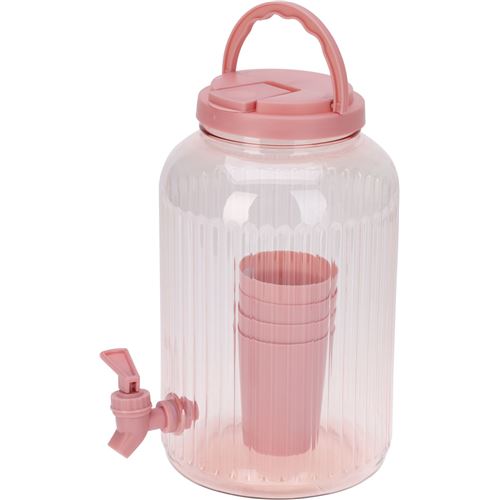 Drikkedispenser m/hane + 4 krus