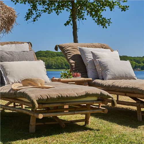 Speedtsberg pude smalstribet blå/hvid - 35x55