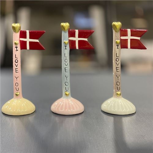 Speedtsberg Keramik Flag 14 cm. - "I love you"