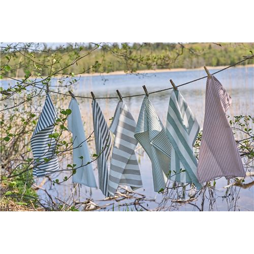 Speedtsberg Viskestykke brede striber Sand/hvid