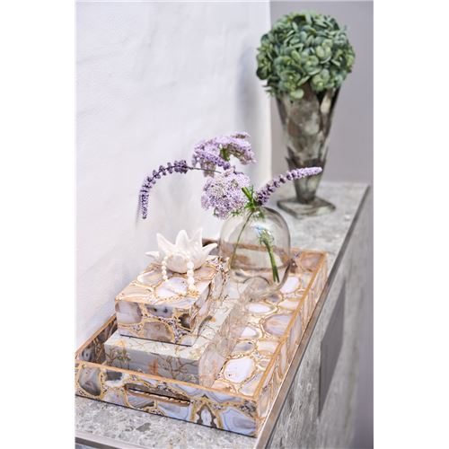 Speedtsberg lille æske i "Marmor" grå/guld