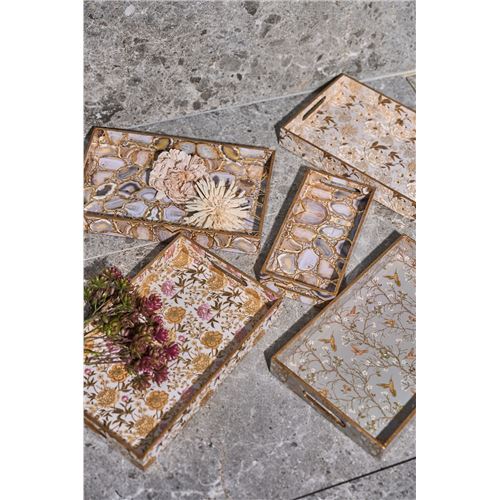 Bakke Grå/guld "Marmor" - Str. S