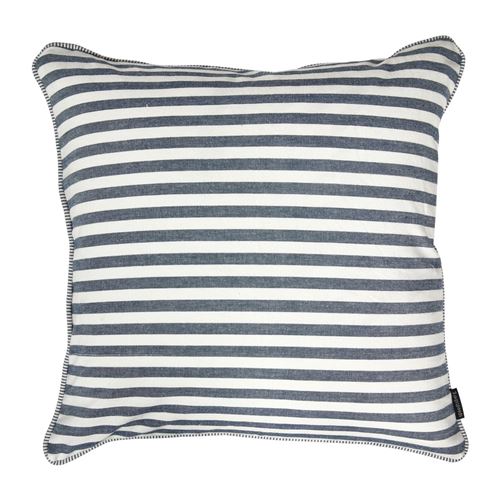 Speedtsberg Stribet Pude 50x50 cm. - Blå/Hvid