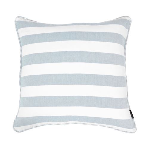 Speedtsberg Stribet Pude 50x50 cm. - Lyseblå/Hvid