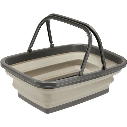 Foldbar kurv m/hank - BEIGE ell. GRØN