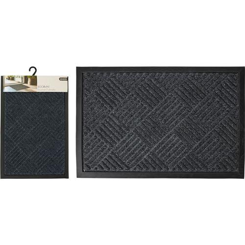 Dørmåtte Grå 60x40 m/gummi kant