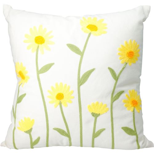 Pude m/broderi 45x45 cm