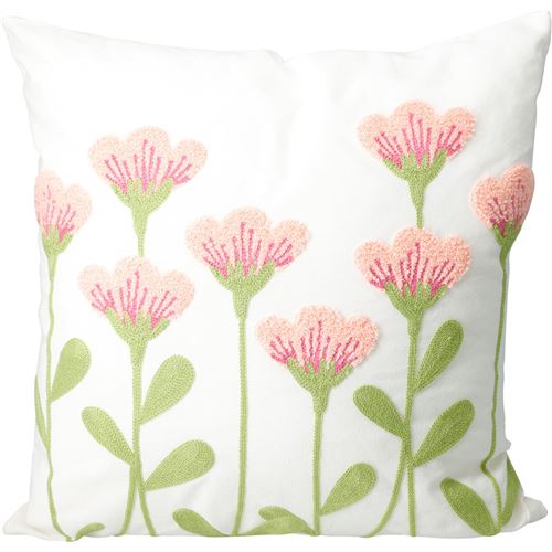 Pude m/broderi 45x45 cm