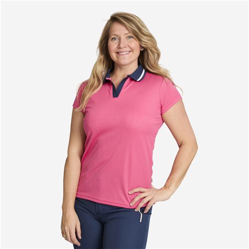 Tuxer Lacey polo - Pink Flame