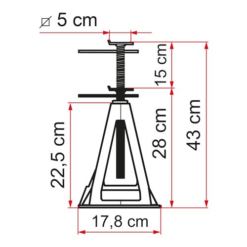 Fiamma "Bærefødder" 1000 kg pr. fod (4 stk)