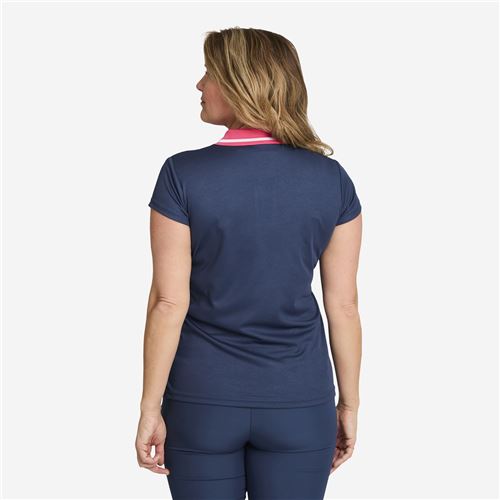 Tuxer Lacey polo - Navy Blue/Pink