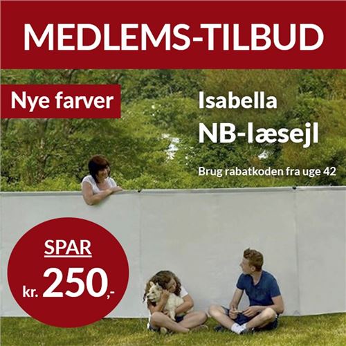Isabella NB Læsejl 3 fløjet. Colour