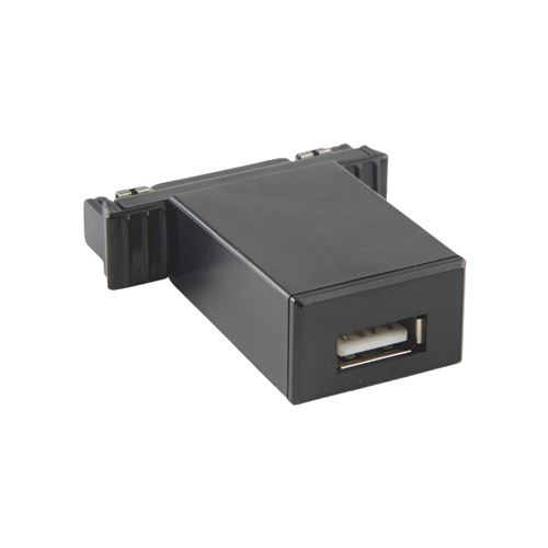  2 Ah Lader til USB skinne Sort