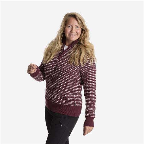 Tuxer Pricilla Striktrøje - Maroon Red