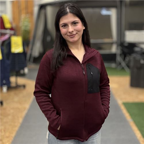 Tuxer Giselle strikjakke Str: L - Maroon Red