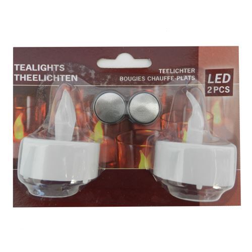 Tealights - 2 stk med batterier