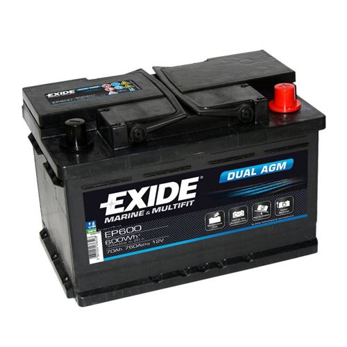Batteri Exide EP600 70Ah