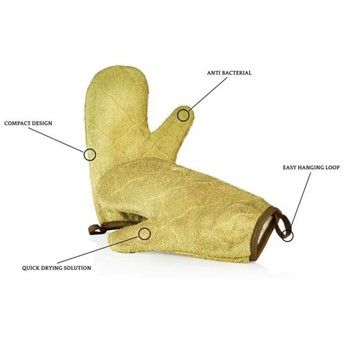 Siccaro Dry-glove tørrehandske til hunde - 1 stk tilbage