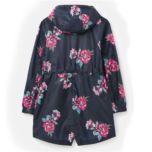 Joules Navy Floral Regnfrakke - Packaway