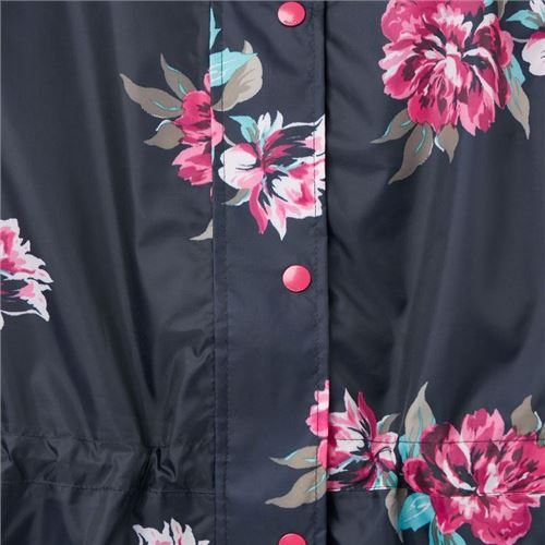 Joules Navy Floral Regnfrakke - Packaway