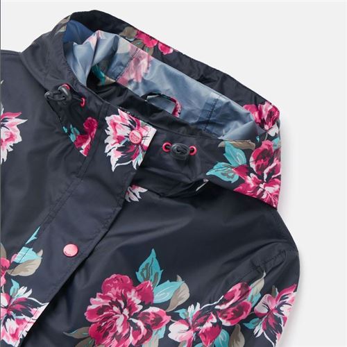 Joules Navy Floral Regnfrakke - Packaway