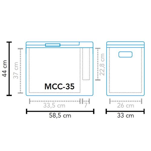 Mestic kompressor køleboks MCC-35 AC/DC 