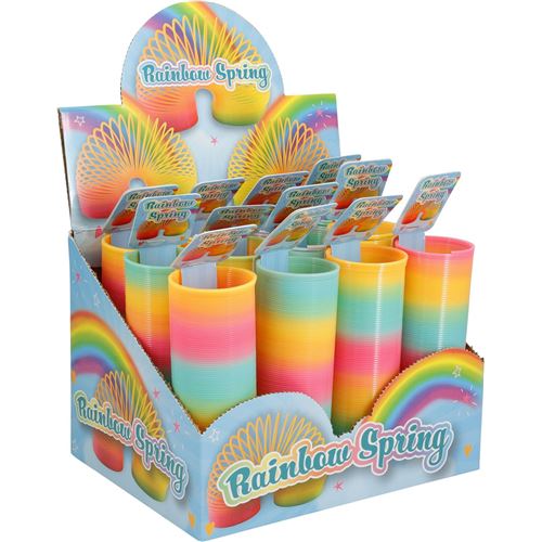 Spring/trappefjeder Regnbuefarvet