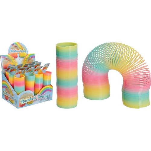 Spring/trappefjeder Regnbuefarvet