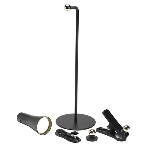 Multianvendelig bordlampe Magnete, sort