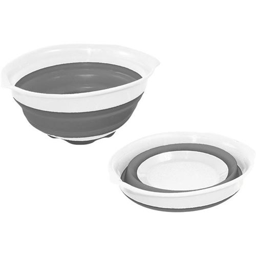 Foldbar skål 1,5 L grå/hvid