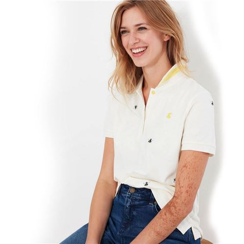 Joules Pippa Polo-Shirt - Cream med bier Str. 38