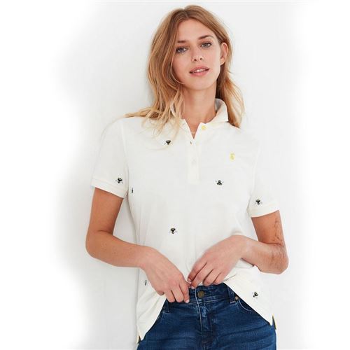 Joules Pippa Polo-Shirt - Cream med bier Str. 38