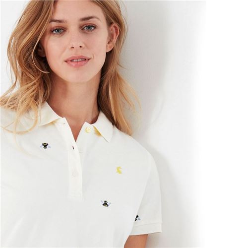 Joules Pippa Polo-Shirt - Cream med bier Str. 38