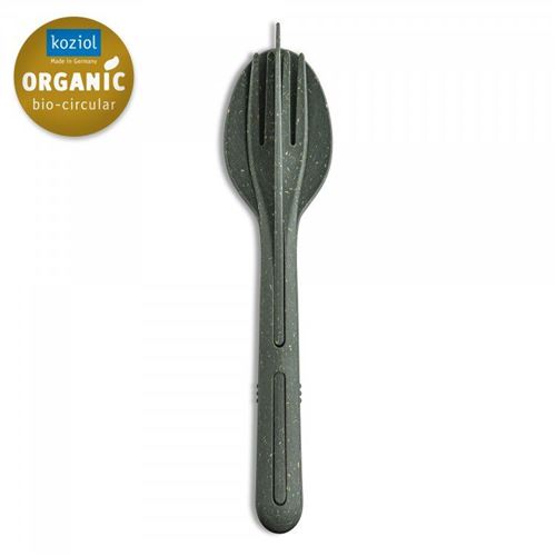 Koziol Klikk bestilsæt kniv/gaffel/ske Ash Grey - 100% CO2-neutral