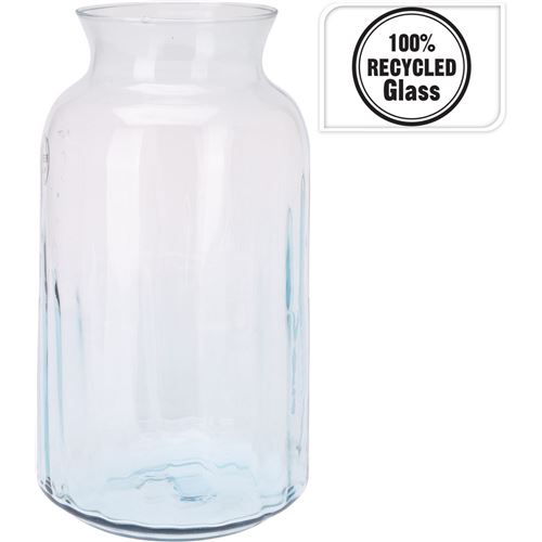 Stor glas vase af genbrugsglas