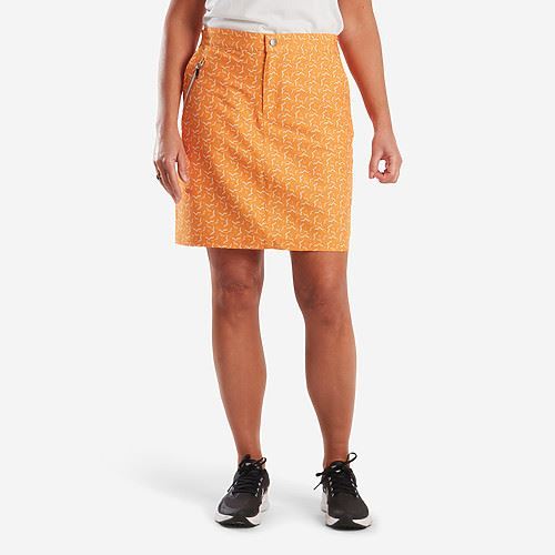 Tuxer Hollie Reco skort - Flame orange Print -  str. 40