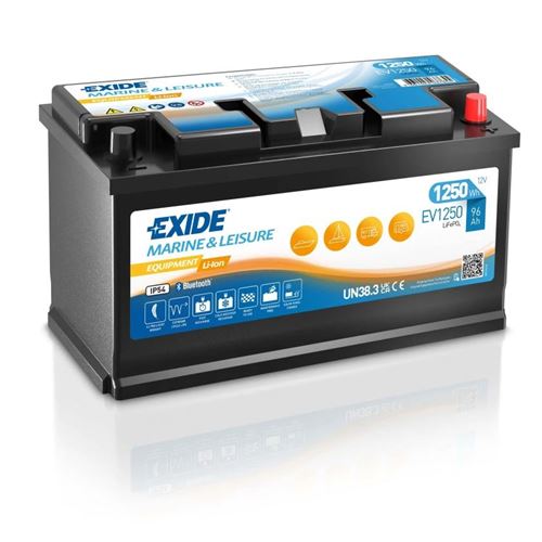 Lithium-batteri Exide EV1250 - til alle movere + forbrug