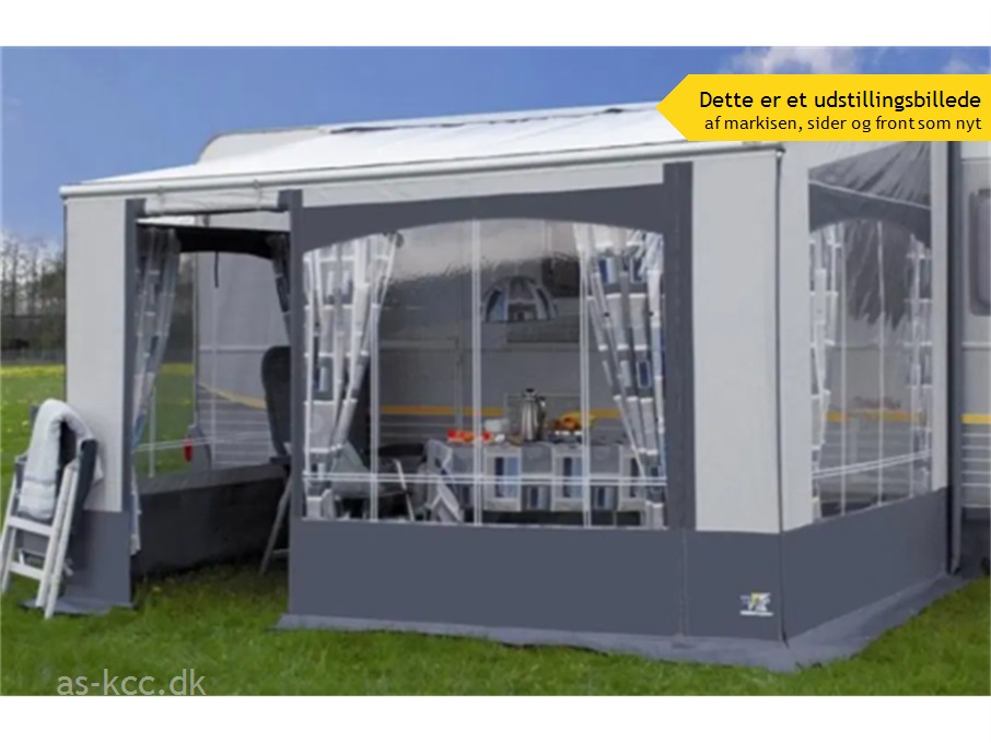 Brugt WIGO posemarkise 360 m. sider, front og gardiner