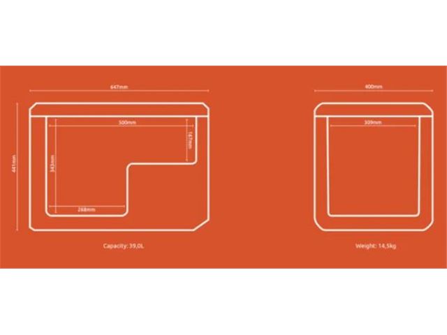 Kompressorkøleboks "HyCooler Pro 40" 12/24/220V