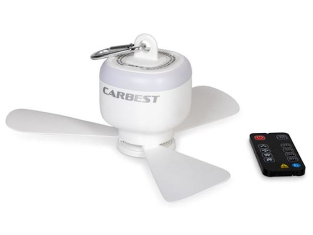 CARBEST LENE loftsventilator med LED-lys og genopladeligt batteri