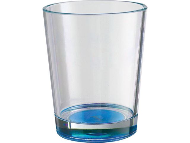 Drikkeglas med antislip 30 cl, 2-pak. Blå bund.