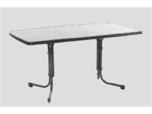 Bord med oval bordplade og sakseben 150x90 cm. Grå