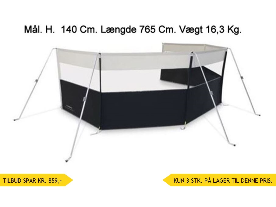  DOMETIC / KAMPA LÆSEJL PRO WINDBREAK 5 FLØJET LÆSEJL.      