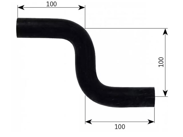 ALDE Gummi Vinkel S. Form til Ø 22 mm. Rør.