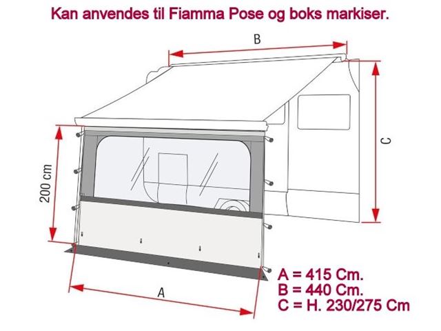 Fiamma Front "Fiamma Blocker Pro" 440 Cm. 