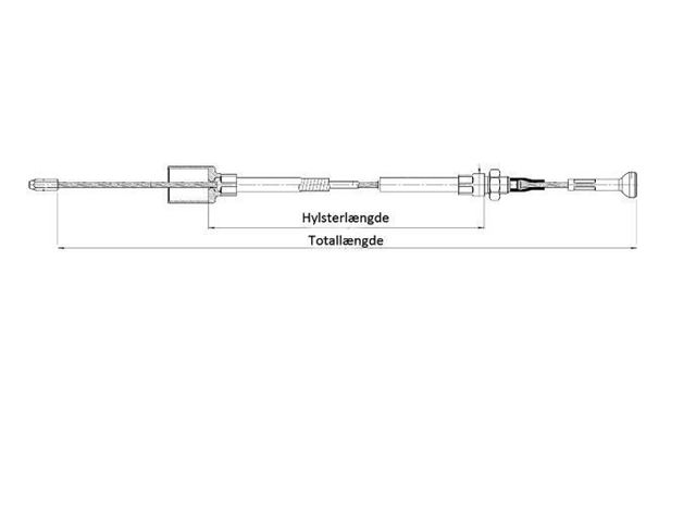 AL-KO Bremsekabel Euro Aksel 1020/1215 mm.