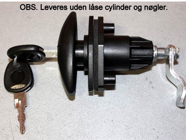 Gaskasse lås Bla. Til Hobby/Hymer/HomeCar. Sort. Uden 