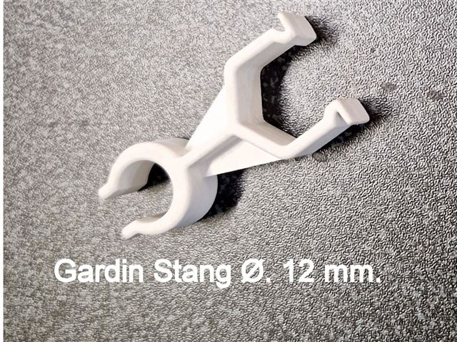 Gardinstang clips Bürstner til Ø 12 mm. Gardinstang. 